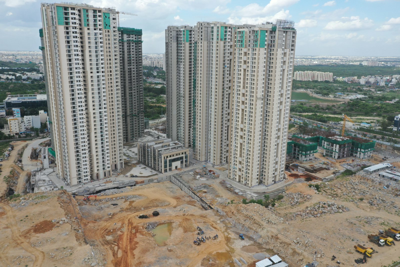 Residential building under construction in Hyderabad, India
