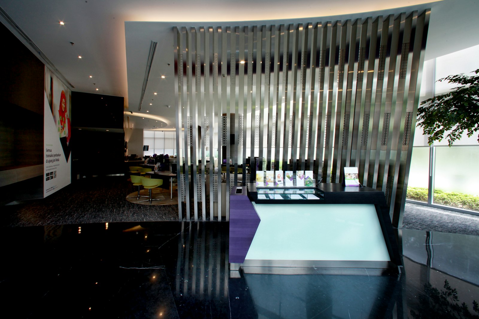 Modern office reception and lobby interior