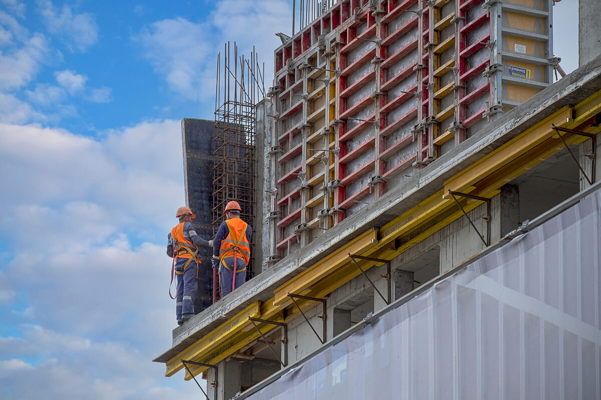 Modern building under construction